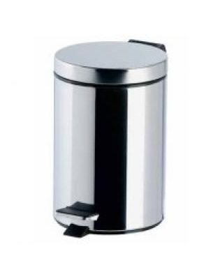 JanSan Steel Pedal Bin Silver 3 Litre (1 Each)