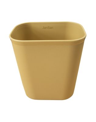 JanSan Rectangular Waste Paper Basket,12 Litre Beige (1 Each)