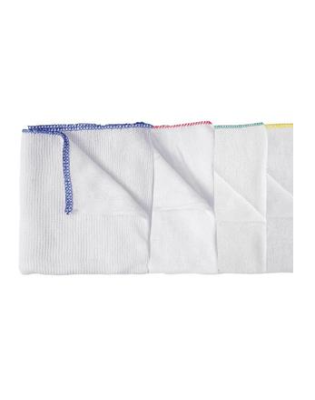 Dishcloth, Light Duty, 30cm x 40cm, Blue Edge (10)