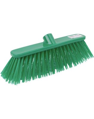 JanSan Poly Broom Head Stiff Bristles,Green (1 Each)