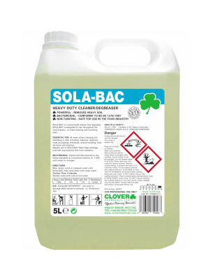 Clover 319 Sola-Bac Heavy Duty,Bactericidal Cleaner Disinfectant (2 5 Litre)