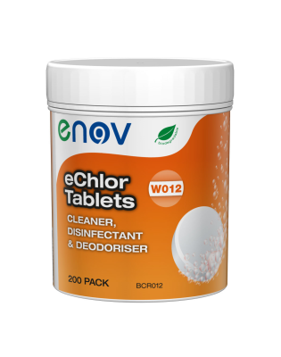 Enov W012 eChlor Tablets Cleaner,,Disinfectant & Deodoriser (200 Tablets)