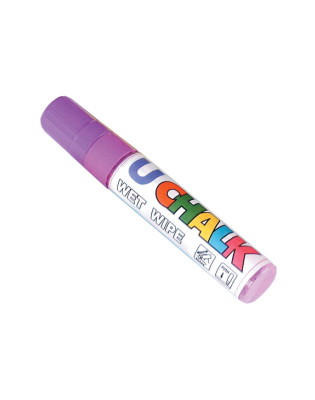 Chalk Pens, Large, Wet Wipe, White (Pack of 8)