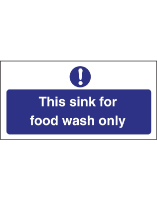 Sign, Food Wash Only