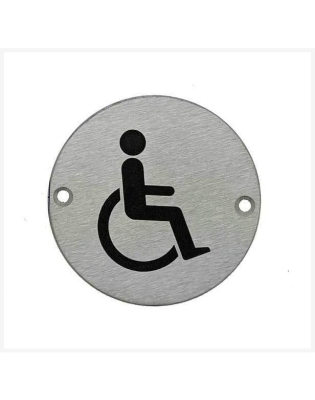 Sign, Toilet, Stainless Steel, Accessible