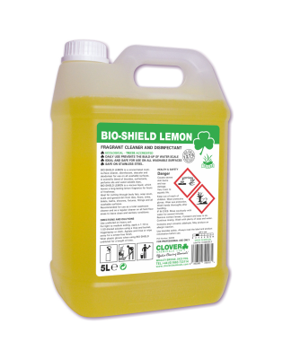 Clover 205 Bio-Shield Lemon Acidic Cleaner,& Disinfectant (2 5 Litre)