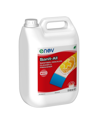 Enov W001 Sanit-All Washroom Sanitiser,,DeScaler, Cleaner & Freshener (2 5 Litre)