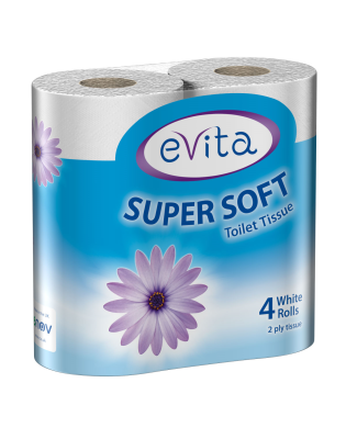 Evita Super Soft 2Ply Toilet Tissue White (40 Rolls)