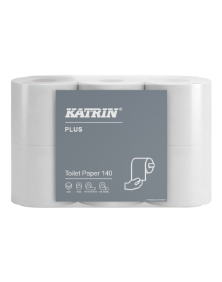 Katrin 87709 Plus Toilet Roll 143 Sheet,3ply White.  Was Katrin 53896 (56 Rolls)