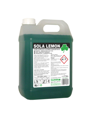 Clover 312 Sola Lemon Hard Surface Cleaner (2 5 Litre)