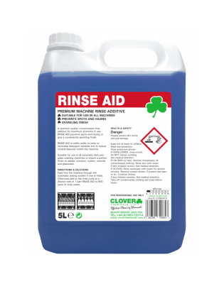 Clover 407 Premium Rinse Aid Additive 5L (2 5 Litre)