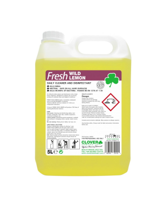 Clover 202-5 Clover Fresh Wild Lemon Daily,Cleaner Disinfectant (2 5 Litre)