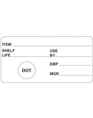 JanSan Food Rotation Shelf Life Label,Rolls (500 Labels)