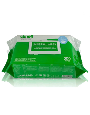 Clinell Universal Multi Purpose Sanitising,200 Wipes (6 200)