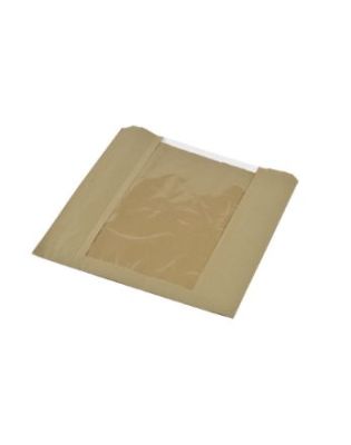 Film Window Bag, Kraft, PLA 10 x 10" (1000)