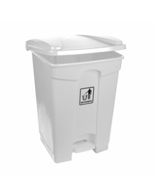 Bin, Pedal, White, 45L