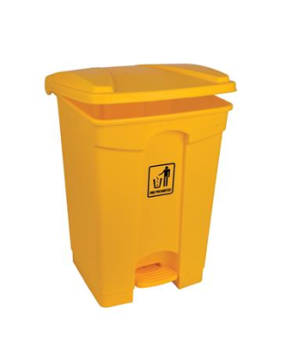 Bin, Pedal, Yellow, 45L