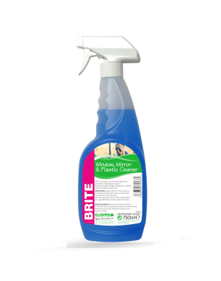 Clover 701 Brite Window Mirror & Plastic,Cleaner RTU (6 750 mL)