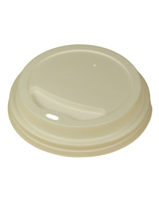 JanSan Compostable Lids White Fits 8oz,Hot Cups (1000 Lids)