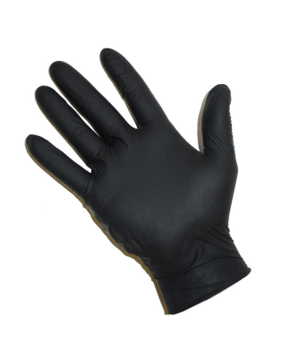 JanSan Nitrile Powder Free Gloves X Small,Black (100 Gloves)