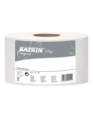 Katrin 62080 Plus Gigant Mini Jumbo Toilet,Roll 150m White 2ply (12 Rolls)