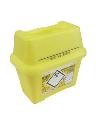 Sharps Bin, Yellow, 2L