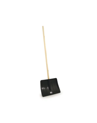 Snow Shovel, Black, Wooden Handled