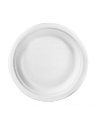 Vegware Round Compostable Bagasse Plates,226mm (500 Plates)