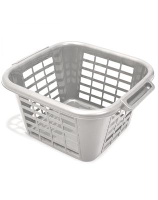 Laundry Basket Square Metallic,24 Litre (1 Each)