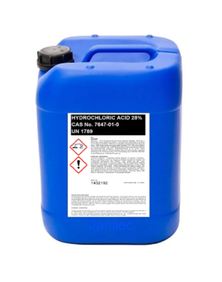 Commercial Hydrochloric Acid 28% 25 Litre (1 25 Litre)