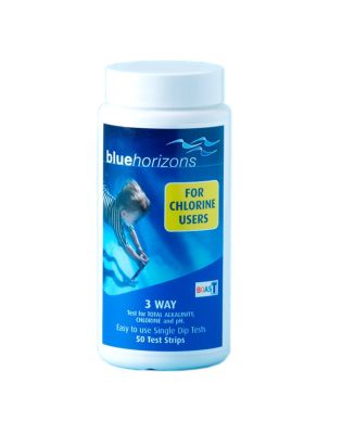 Blue Horizons 4-Way Chlorine & Bromine,Test Strips (1 50 Strips)