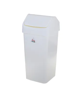 Lucy Swing Top Bin 50 Litre White (1 Each)