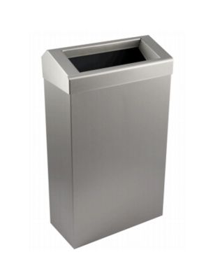 Enov Waste Bin with Chute Style Lid,Stainless Steel 30 Litre (1 Each)