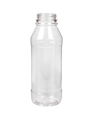 JanSan Juice Plastic PET Round Bottle,330ml Clear (1 182 Bottle)