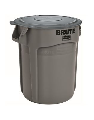 Rubbermaid Brute 75 litre Round Bin,& Lid Grey (1 Set)