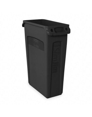 Rubbermaid Slim Jim Vented Bin Black,87 Litres (1 Each)