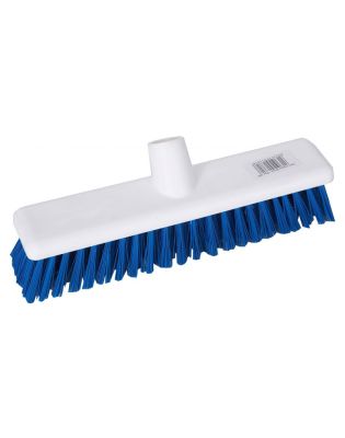 JanSan Broom Head Washable Stiff Blue,12" 30cm (1 Each)