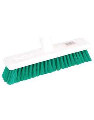 JanSan Broom Head Washable Stiff Green,12" 30cm (1 Each)