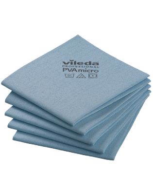 Vileda PVAmicro Streak-Free Cloths Blue (1 5 Cloths)