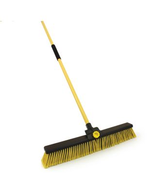 JanSan Bulldozer Heavy Duty Yard Broom &,Handle 24" (1 Kit)