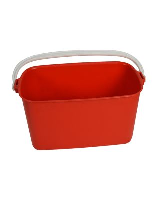 JanSan Oblong Bucket 9 Litre Red (1 Each)