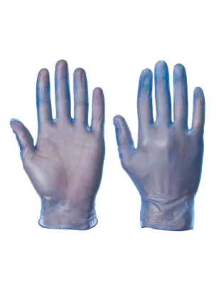 JanSan Vinyl Powder Free Gloves X Large Blue