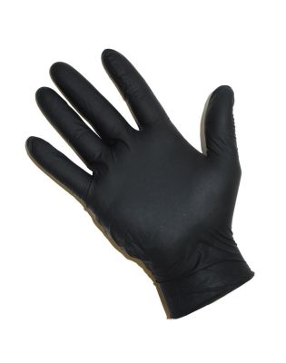 JanSan Nitrile Powder Free Gloves Small,Black (1 100 Gloves)