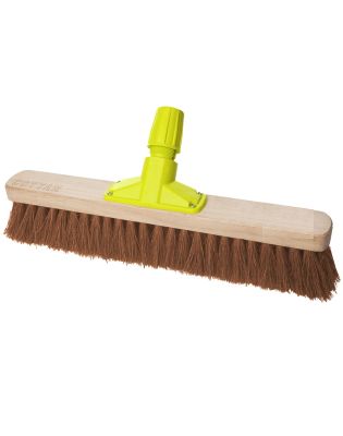 JanSan Premium Wooden Broom Head Soft,Coco 18" (1 Each)