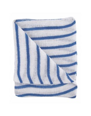 JanSan Stockinette Striped Dish Cloths,Blue (1 10 Cloths)