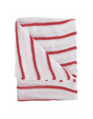 JanSan Stockinette Striped Dish Cloths Red (1 10 Cloths)