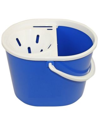 JanSan Oval Mop Bucket and Wringer,5 Litre Blue (1 Each)