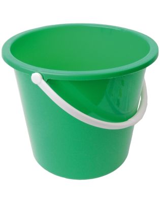 JanSan Round Plastic Bucket 10 Litre,Green (1 Each)