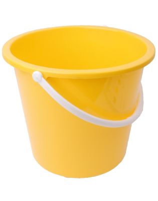 JanSan Round Plastic Bucket 10 Litre,Yellow (1 Each)