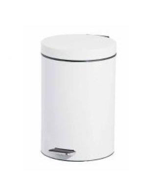 JanSan Steel Pedal Bin 12 litre White (1 Each)